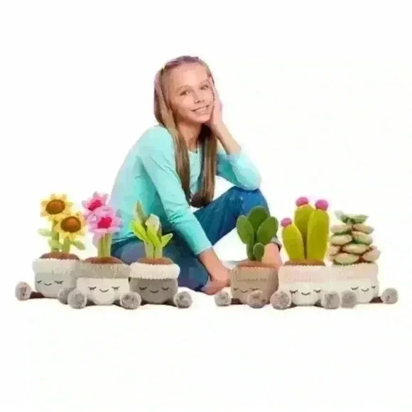 NWT Greenhouse by Russ  Plush Assorted Flower Plant Pack of 3, Size 12" - Picture 6 of 6